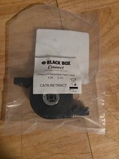Category 6 Retractable Patch Cable 6.5' Ft Black Box CAT6-RETRACT For Network De picture