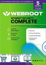 🔥Webroot Internet Security Complete 2026 | 3 Year 5 Device | Digital Key ONLY picture