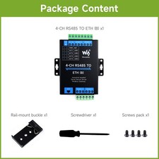 Waveshare 4-Ch RS485 to RJ45 Ethernet Serial Server 4 Channels RS485 Independent picture