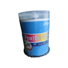 TDK PrintOn DVD + R 47GB Single Sided 8X Compatible Recordable 100 Discs Spindle picture
