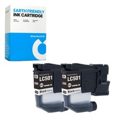 2-Pack OSI Compatible LC501BK Ink Cartridges fits Brother MFC-J1260DW J1410DW picture