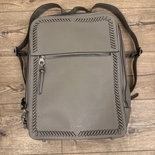 Calpak Kaya 15” Laptop Backpack Modern Sleek Grey Gray Faux Leather￼(4626-7) picture
