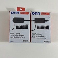 2, Onn Universal 90W Laptop Charger with 10 Interchangeable Tips. Brand New picture