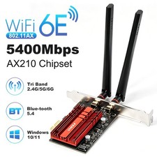 FENVI FV-AXE3000 AX210 WiFi 6E PCIe Card AX5400 Tri-Band BT5.4 Win10/11 Desktop picture
