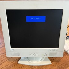 NEC MultiSync LCD1700M+ 17” Vintage LCD Monitor VGA Speakers Beige Tested picture