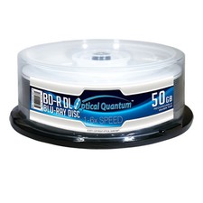25 OQ 6x 50GB Blu-ray Double Layer BD-R DL Shiny Silver Discs OQBDRDL06ST-25 picture