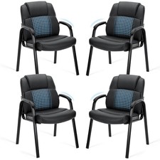 Office Waiting Room Chairs Set of 4 Stationary Side Guest OLIXIS ergonomic picture