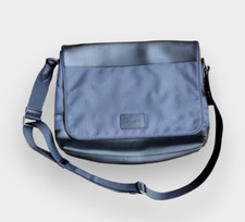 Coach Crossbody Laptop Messenger Bag, Gray & Black Nylon/Leather F38741 picture