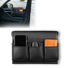 Car Window Armrest Organizer AntiSlip Leather Side Door Storage Elbow Pad picture