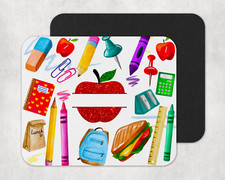 Custom Name Supplies Teacher Mousepad, Teacher Gift, Back to School, Christmas picture