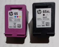 (1) EMPTY HP65 XL Black and (1) EMPTY HP65 Color cartridges  HP 65 picture