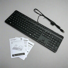 KENSINGTON Simple Solutions Wired Keyboard w/ Smart Card Reader Black K55115US picture