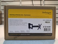StarTech Wall Mount Monitor Arm Dual Swivel Supports 13'' to 34'' P/N ARMWALLSDS picture