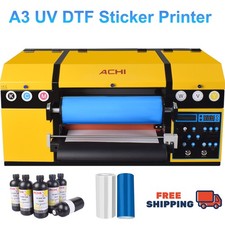 US STOCK New A3 UV DTF Sticker Printer 2PCS XP600 Print Head for DIY Business picture