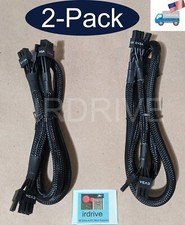 2-Pack Genuine EVGA W001-00-000154 8-Pin to Dual 6+2-Pin PCI-E Modular PSU Cable picture