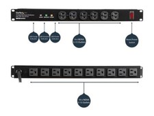 StarTech.com RKPW161915A 19in 1U Rackmount 16 Outlet PDU Power Distribution Unit picture