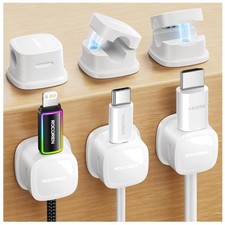 Versatile 6-Pack Magnetic Cable Holders - Ideal Desk Accessories for All Cables picture