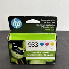 NEW Genuine HP N9H56FN 933 Cyan Magenta Yellow Ink Cartridges 3 Pack EXP 01/2026 picture
