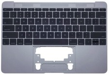 OEM Top Case / Palmrest Keyboard Space Gray MacBook 12 2016 2017 A1534 661-04882 picture