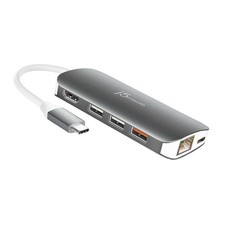 j5create JCD383 USB CT 9-in-1 Multi Adapter Silver And White ~E~ picture