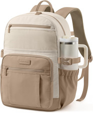 Stylish College Laptop Backpack for Women with Tumbler Holder & Padded Compartme picture