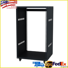 Heavy Duty 16U AV Rack Stand with Caster Wheels for Network and Studio Equipment picture