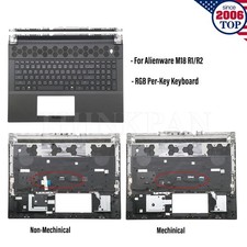 New Dell Alienware M18 R1 / R2 Palmrest RBB Backlit Keyboard 08DHR1 0MVCNK US picture
