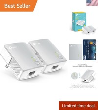 AV600 Powerline Ethernet Adapter Kit - Gigabit Port, Plug Pair &Play, Power S... picture
