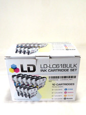 Ink Cartridge LD-LC61Bulk Set 10pk+2 Extra Sealed New picture