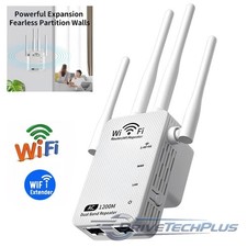 Extensor De Señal WIFI Amplificador Repetidor De Internet Router 4 Antenas 1200M picture