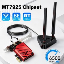 WiFi 7 BE6500 PCI‑E Desktop Network Card MT7925 Tri‑Band BT5.4 Gaming Desktop PC picture