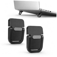 Keyboard Laptop feet, 2pcs Zinc Alloy Mini Laptop Stands for Desk Black picture
