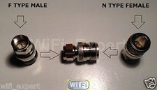 F Type Male Jack to N TYPE Female Plug Straight Adapter RF Connector Converter picture