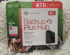 Seagate Backup Plus Hub 8TB External HDD USB 3.0 Desktop Sealed NEW Damaged Box picture