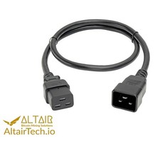 AltairTech.io C20 to C19 Heavy Duty Power Extension Cord, 3 ft, 12 AWG, 20A picture