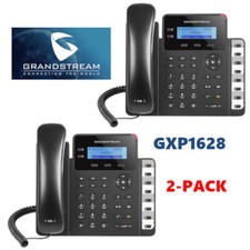 2 Pack Lot Grandstream GXP1628 Gigabit IP Phones 2 Line HD PoE VoIP 2 SIP picture
