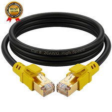 Cat 8 Ethernet Cable 1 5 Ft 40Gbps 2000Mhz High Speed 26AWG Network... picture