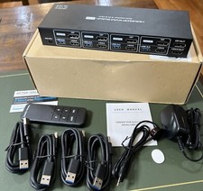 HDMI & DP KVM Switch 4x2 Dual Monitor & 4 xUSB 3.0 ~ Atlahet 4K@60Hz 2K@120Hz picture