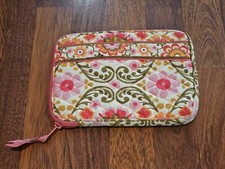 Vera Bradley Tablet Quilted Cover Case FLORAL PINK 9x7 ZIP CHIC FOLKLORIC TRAVEL picture