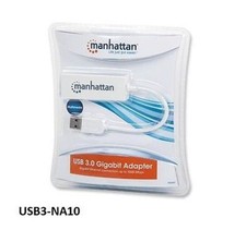 USB 3.0 Gigabit 10/100/1000 Mbps RJ45 LAN Ethernet Adapter - Manhattan 506847 picture