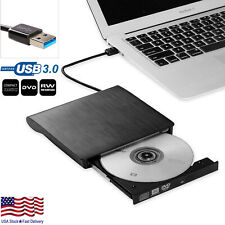 Slim External CD/DVD RW Drive USB 3.0 Writer Burner Player Black For Laptop PC picture