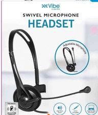 VIBE 3.5mm Plug-in Mono Headset With Swivel Microphone Brand New Sealed picture