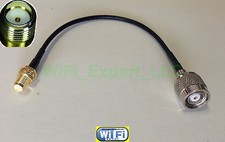 RG174 LOW LOSS COAX RF CABLE RP-TNC MALE TO SMA FEMALE 4-36 INCHES USA Assembled picture