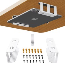 Under Desk Laptop Mount Metal Under Desk Shelf Holder for Laptop Mac Mini picture