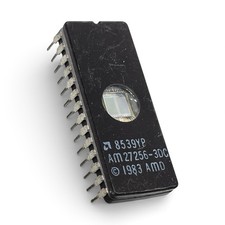 AMD AM27256-3DC UV-Erasable EPROM 256 Kbit 32Kx8 300 ns CERDIP-28 Vintage 1985 picture
