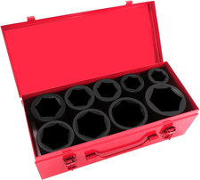 1 Inch Drive Deep Impact Socket Set,9 Pieces,6-Point,Sae Sizes (1