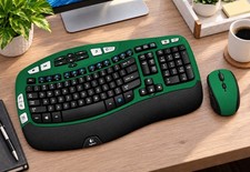Logitech Custom MK570 Comfort Wave K350 Wireless Ergonomic Keyboard Combo USB picture