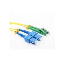 15 PACK LOT 2m LC(APC)-SC(UPC) Duplex 9/125 OS2 Singlemode Fiber Yellow OFNR 6FT picture