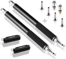 MEKO Universal Stylus,[2 in 1 Precision Series] Disc Stylus *Black/Black  picture