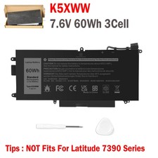 LOT K5XWW 71TG4 Battery For Dell Latitude 5289 7389 7390 2-in-1 Serie 7.6V 60Wh picture